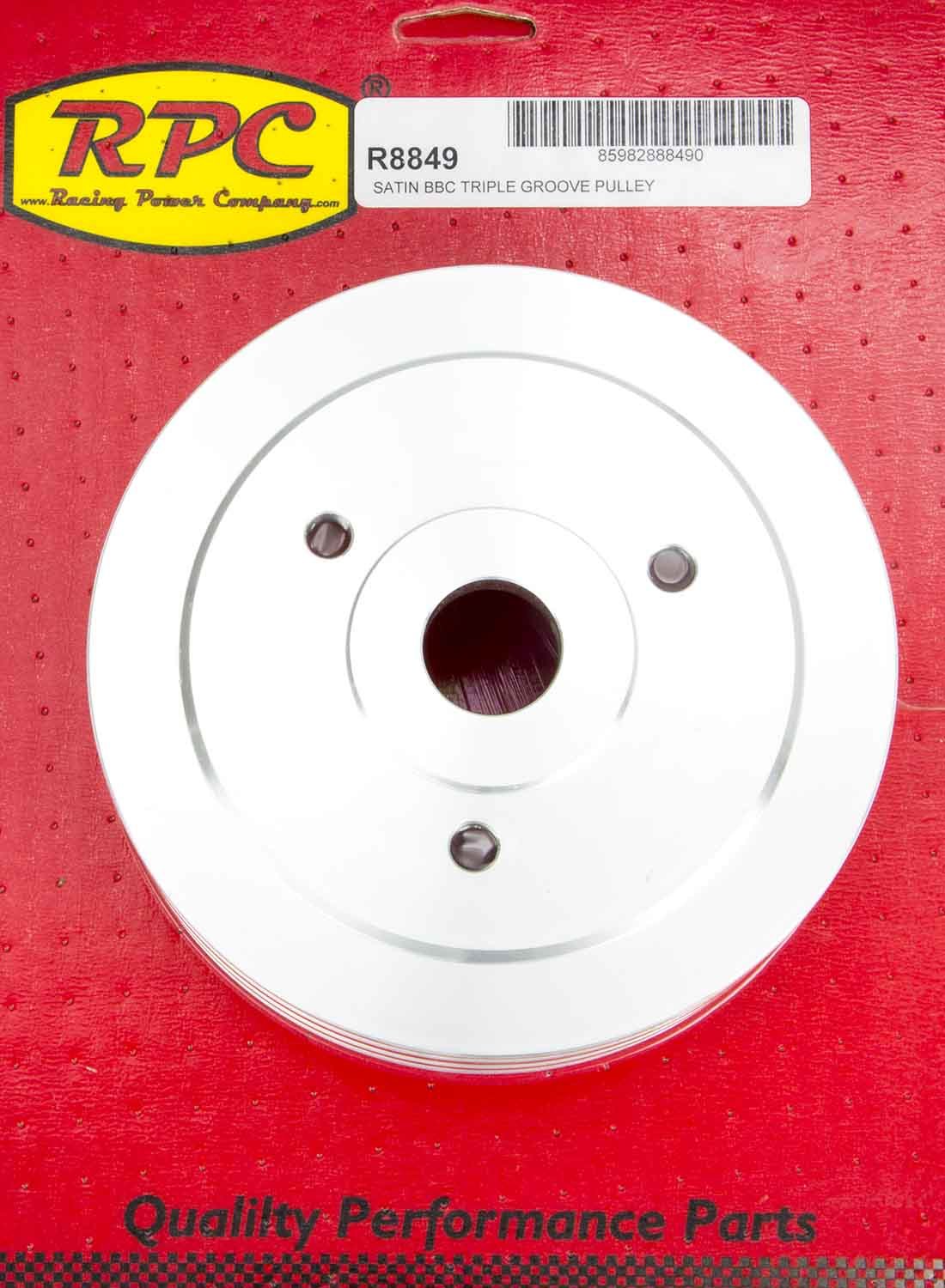 Racing Power Co-Packaged BBC SWP Triple Groove Lower Pulley Satin RPCR8849