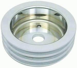 Racing Power Co-Packaged Polished Alum BBC Triple Groove Crank Pulley SWP RPCR8849POL