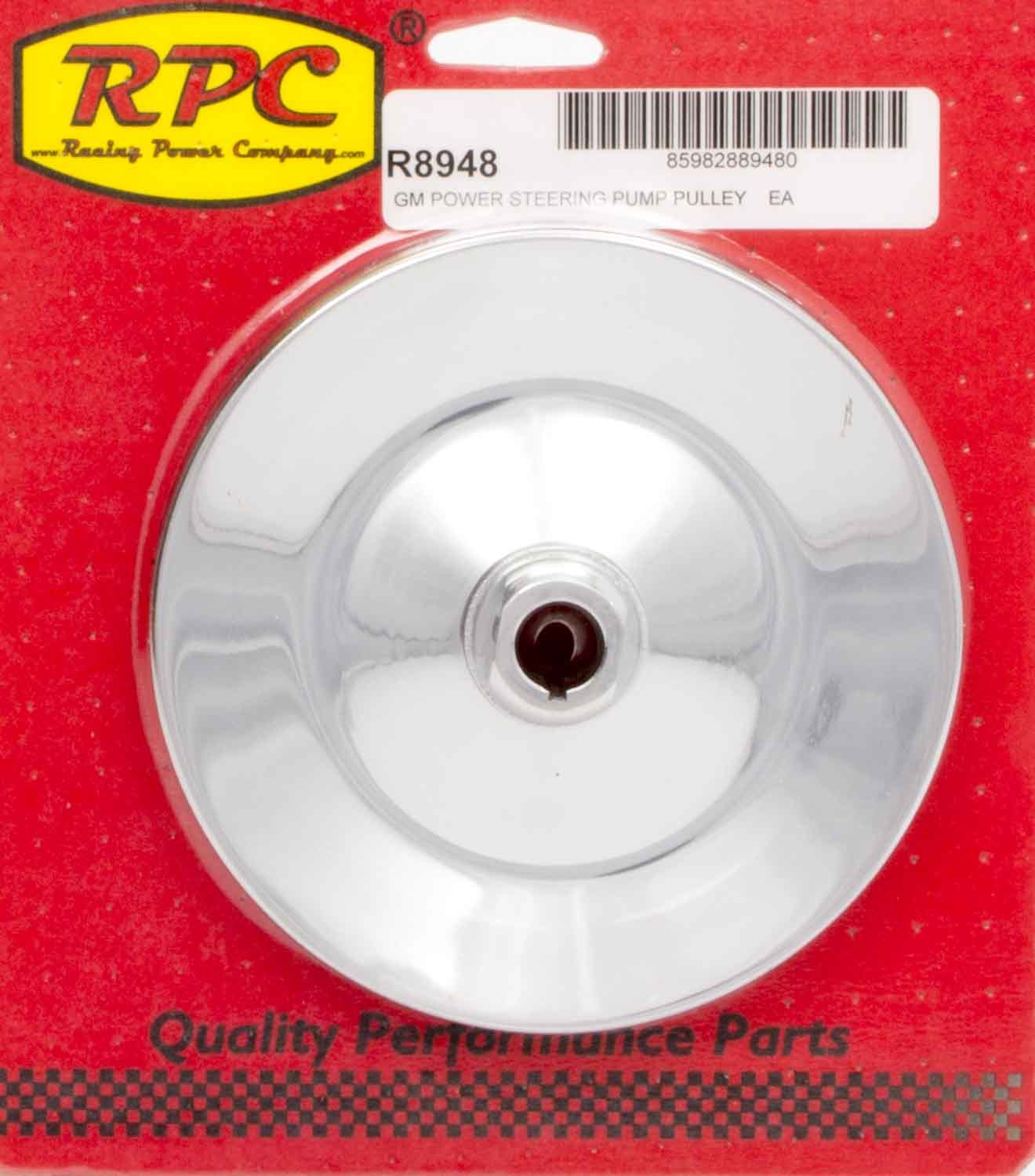 Racing Power Co-Packaged GM P/S Pulley Chrome RPCR8948