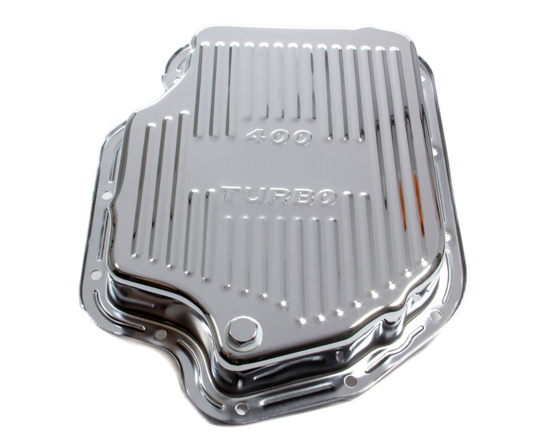 Racing Power Co-Packaged TH400 Trans Pan Chrome Steel Finned RPCR9121