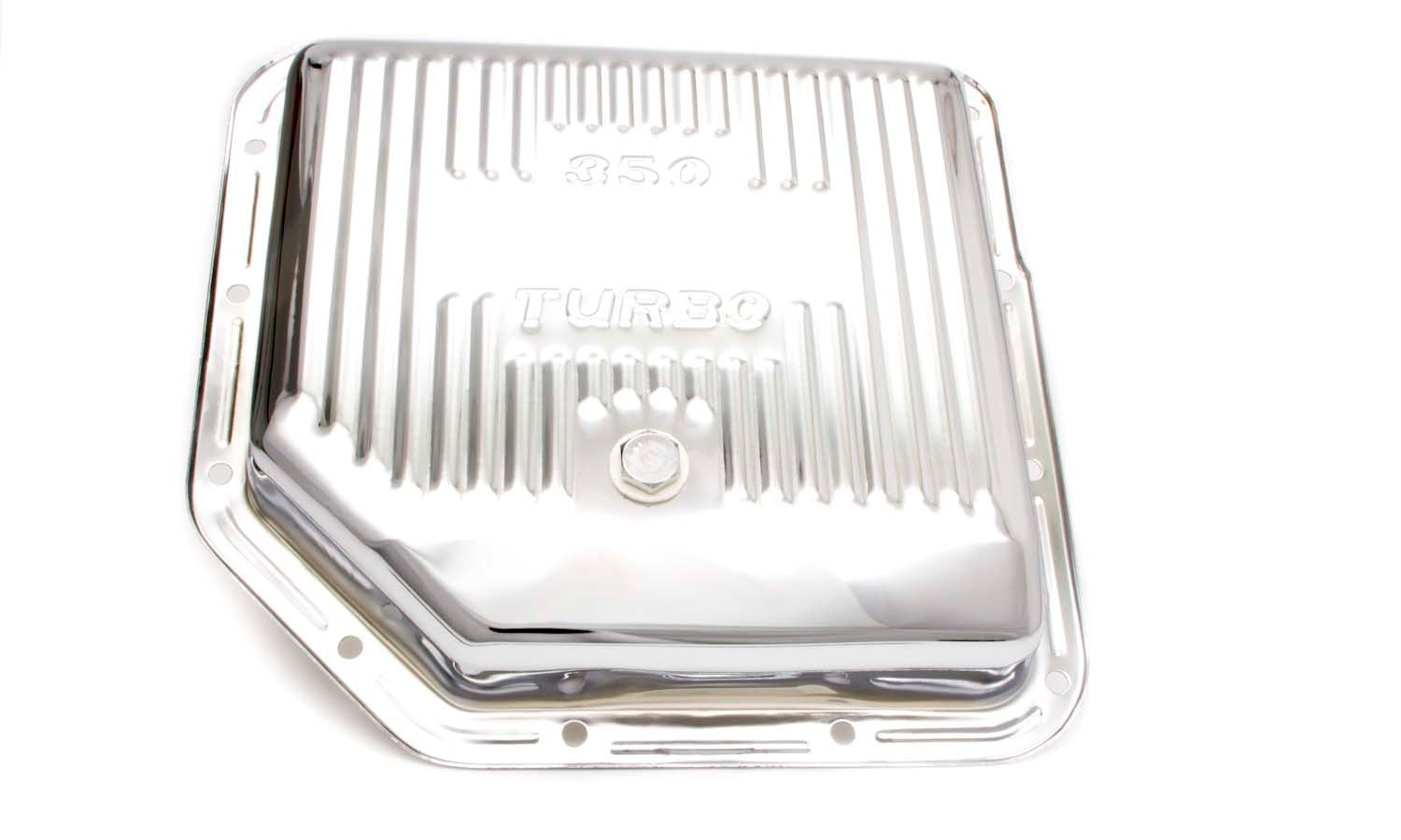 Racing Power Co-Packaged TH350 Trans Pan Chrome Steel Finned RPCR9122