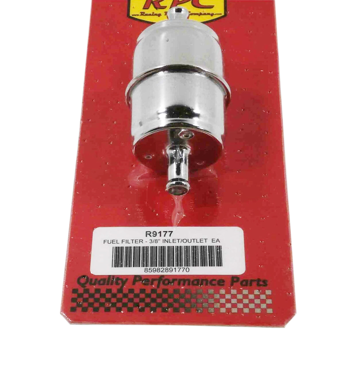 Racing Power Co-Packaged Fuel Filter - 3/8In Inl et/Outlet Ea RPCR9177