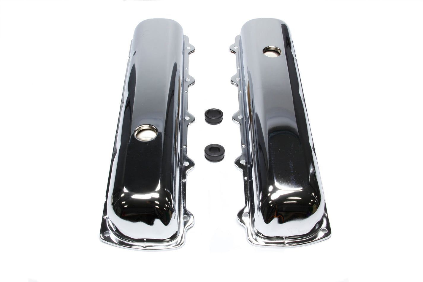 Racing Power Co-Packaged Chrome Steel Oldsmobile Short Valve Cover Pair RPCR9391