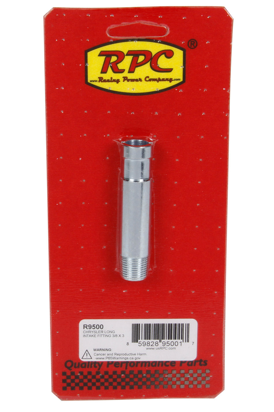 Racing Power Co-Packaged Chrysler Long Intake Fit ting 3/8 X 3In RPCR9500