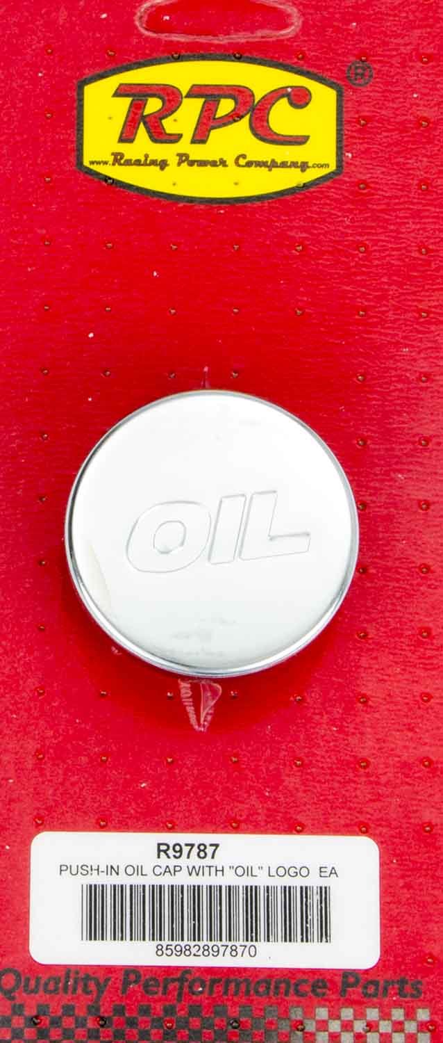 Racing Power Co-Packaged Oil Filler Cap Chrome W/ Oil Logo RPCR9787
