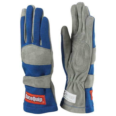 Racequip Gloves Single Layer Small Blue SFI RQP351022