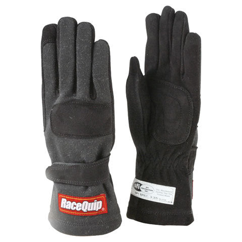 Racequip Gloves Double Layer X-Small Black SFI-5 RQP355001