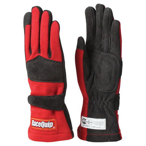 Racequip Gloves Double Layer Small Red SFI RQP355012