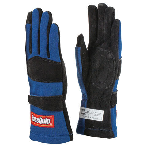 Racequip Gloves Double Layer Small Blue SFI RQP355022