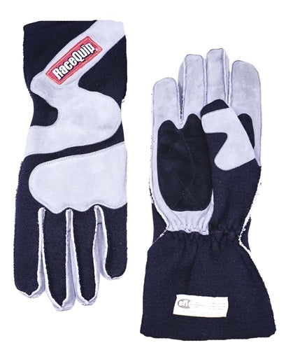 Racequip Gloves Outseam Black/ Gray Small SFI-5 RQP356602