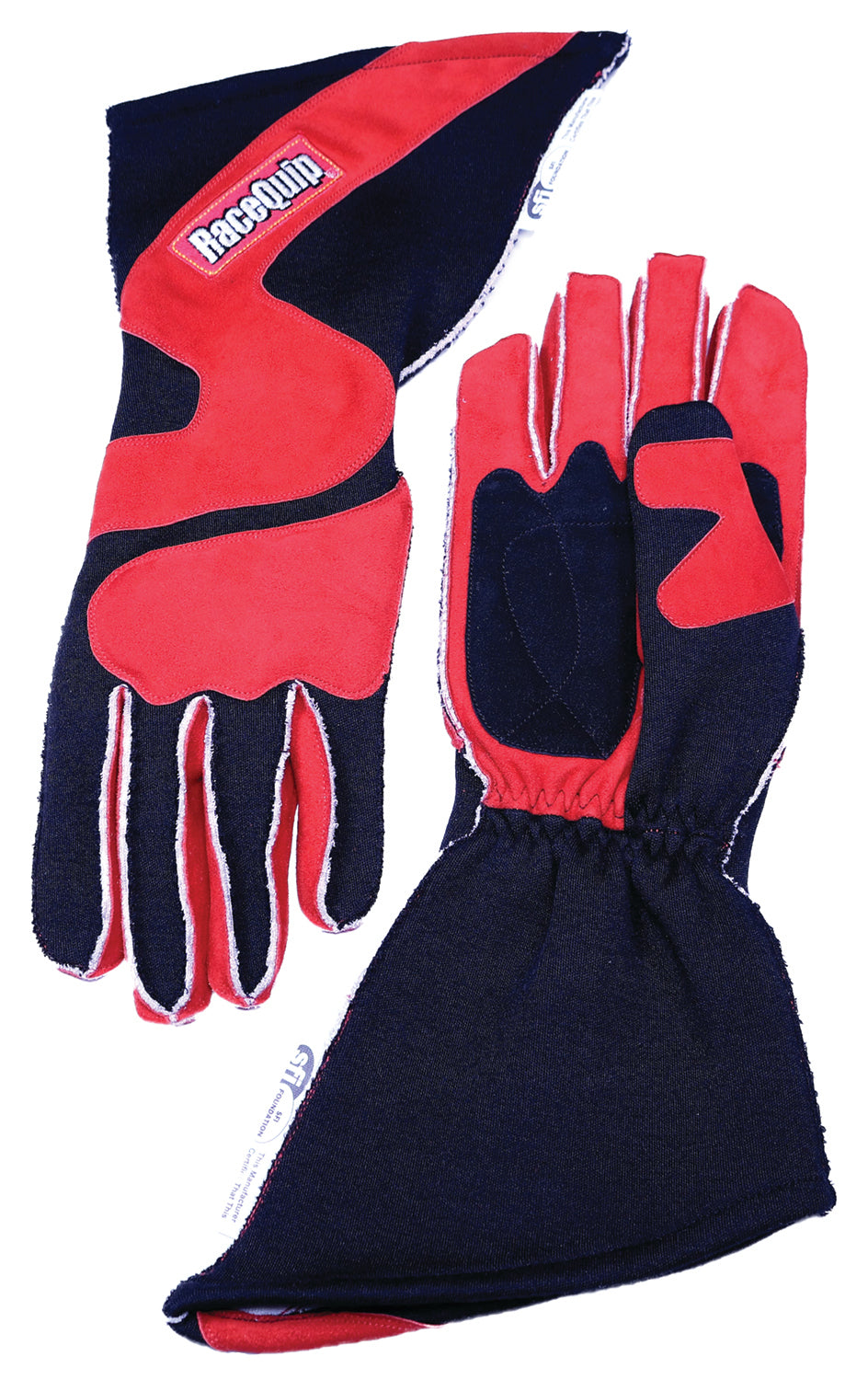 Racequip Gloves Outseam Black/Red Small SFI-5 RQP359102