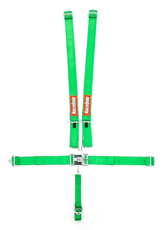 Racequip 5pt Harness Set L&L Green SFI RQP711071