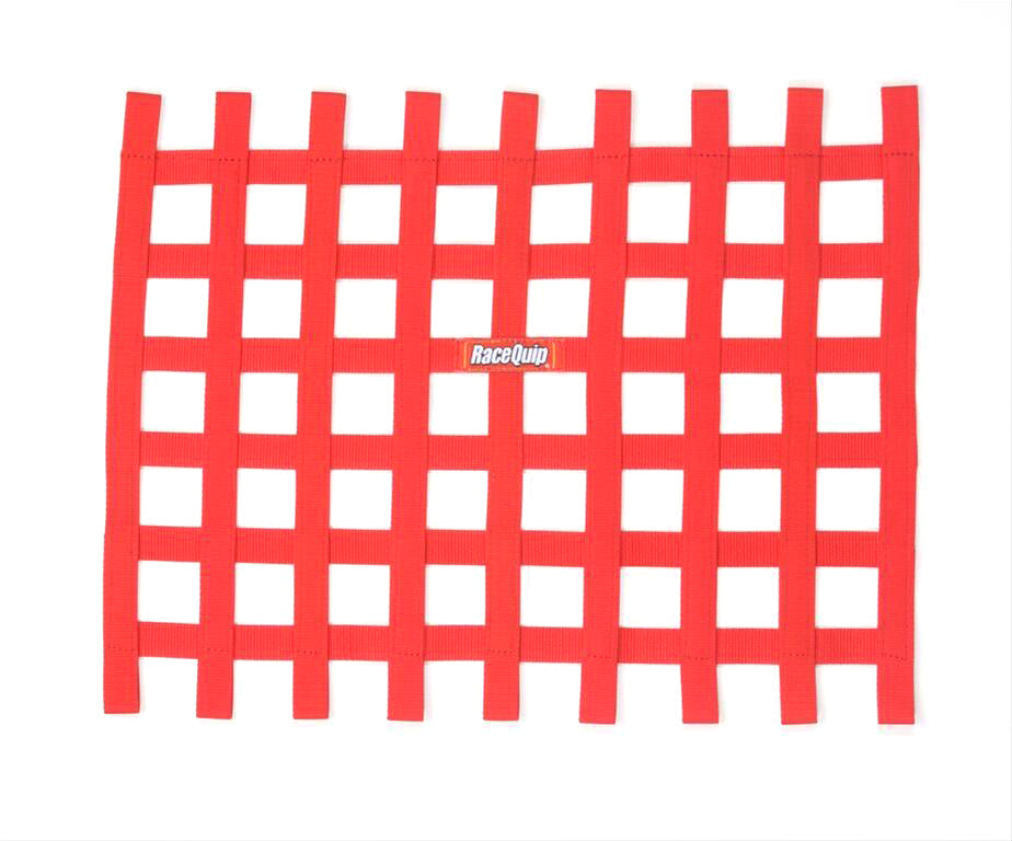 Racequip Ribbon Window Net Red Non-SFI RQP721015