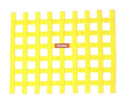 Racequip Ribbon Window Net Yellow Non-SFI 18in x 24in RQP721035