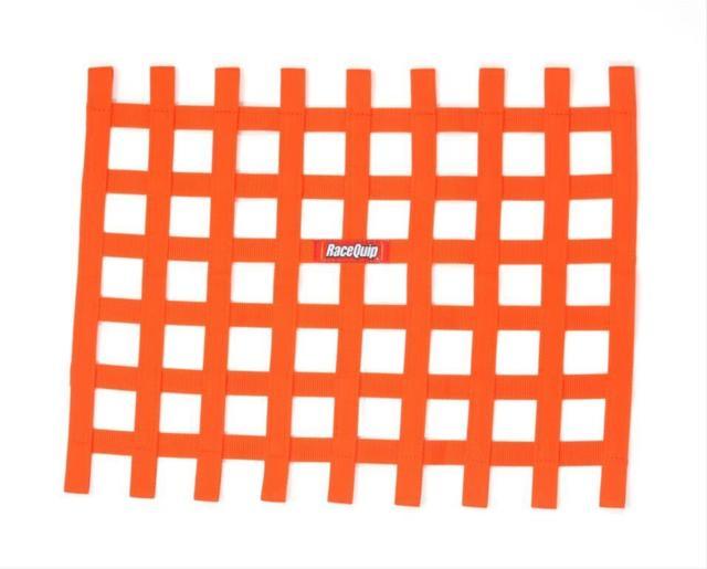 Racequip Ribbon Window Net Orange Non-SFI 18in x 24in RQP721045