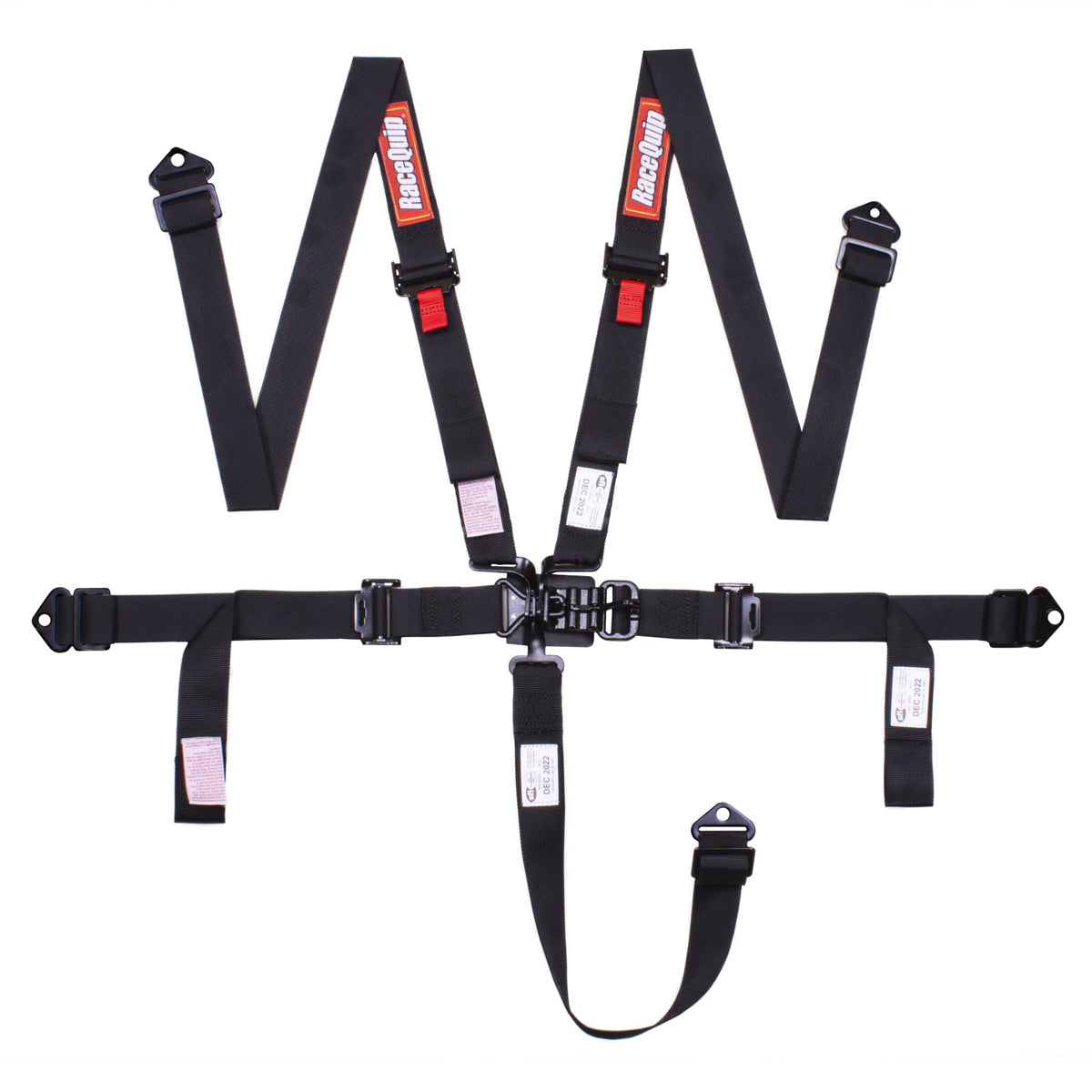 Racequip Harness 5pt L&L 2in P/D Lap Black SFI 16.1 RQP811001