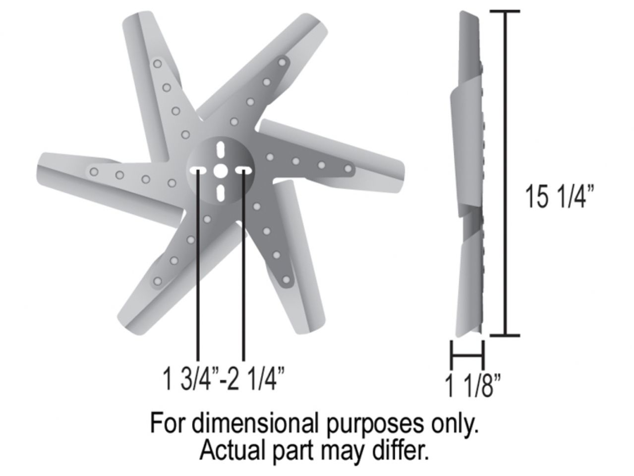 Derale 13 HP Stnless Steel Flex Fan (Chrm Hub)