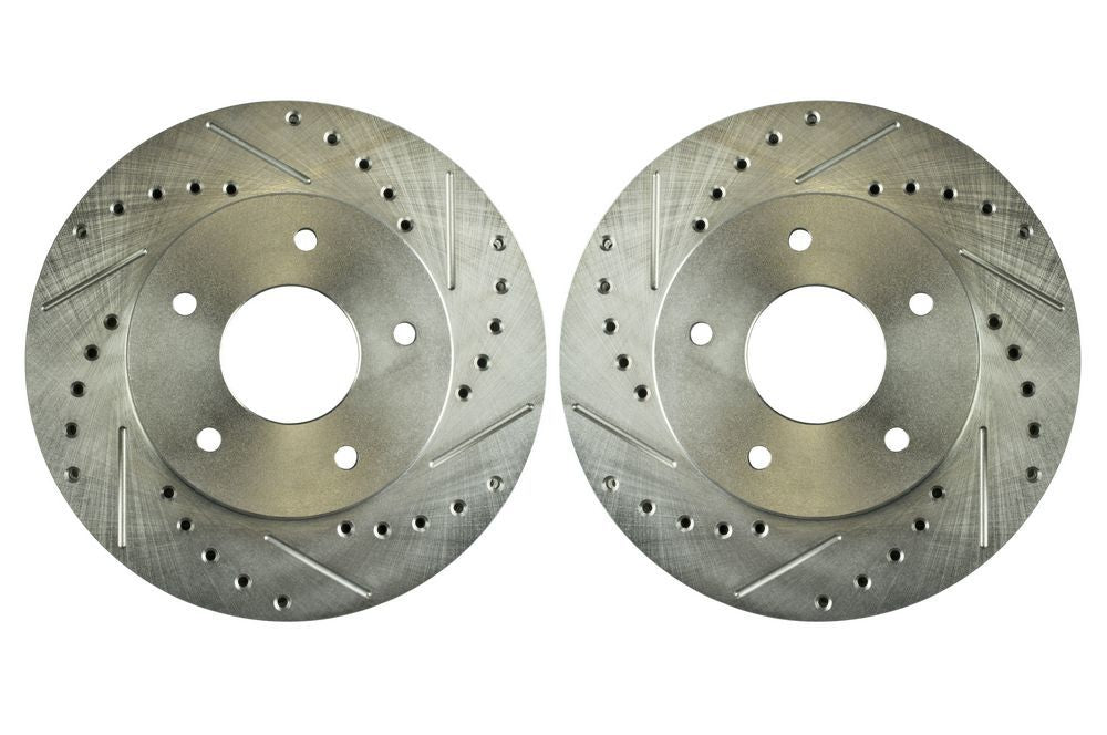 Right Stuff Detailing Rear Rotor Drilled & S lotted Zinc Washed Pr. RSDBR25ZDC