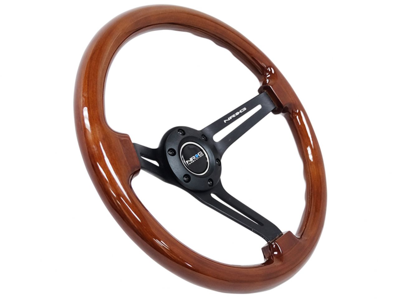 NRG Reinforced Classic Wood Grain Wheel, 350mm, 3 Spoke Slotted Center