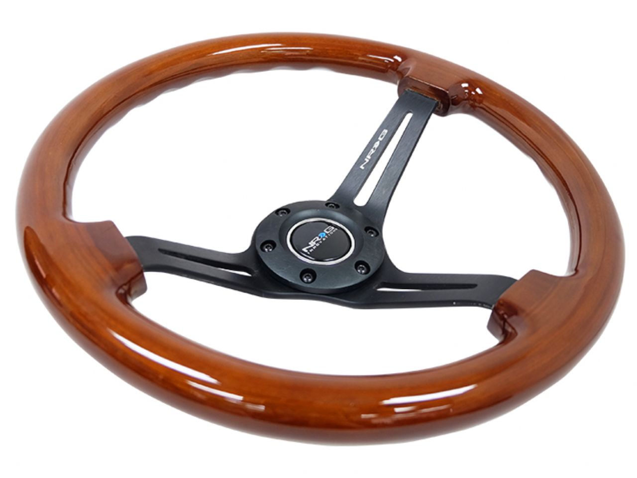 NRG Reinforced Classic Wood Grain Wheel, 350mm, 3 Spoke Slotted Center