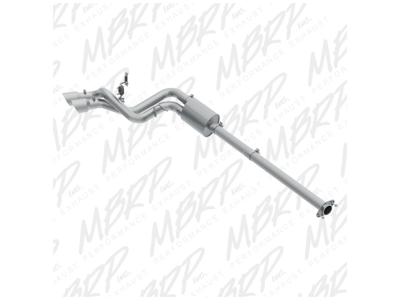 MBRP 09-14 Ford F150 Pre-Axle 4.5in OD Tips Dual Outlet 3in AL Cat Back