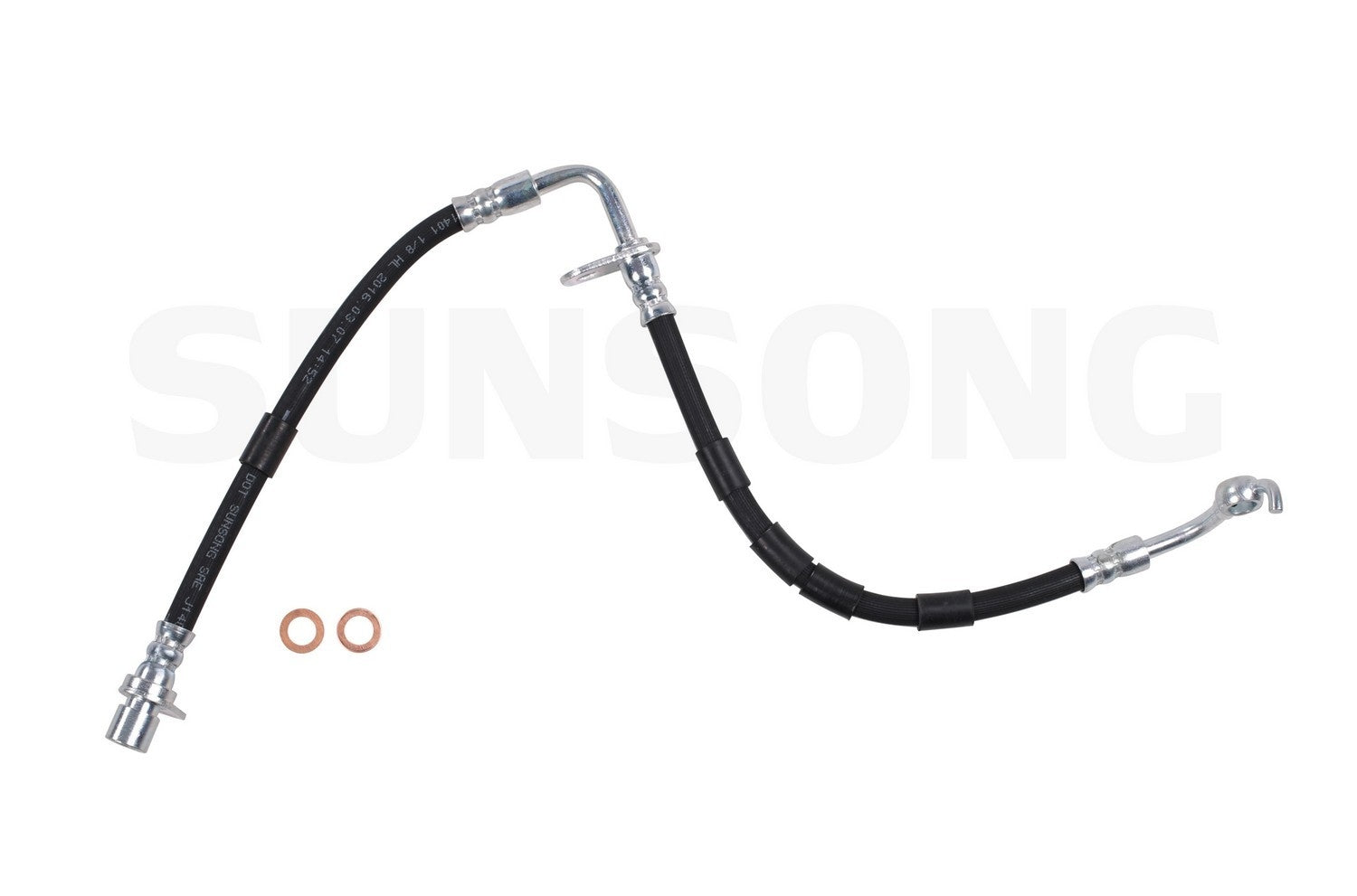 Sunsong Brake Hydraulic Hose  top view frsport 2205840