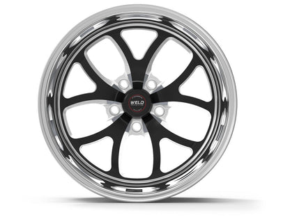 Weld Racing 18x11.5" Black S76 HIGH PAD 5x4.75" Bolt Pattern, 4.1" Backspace