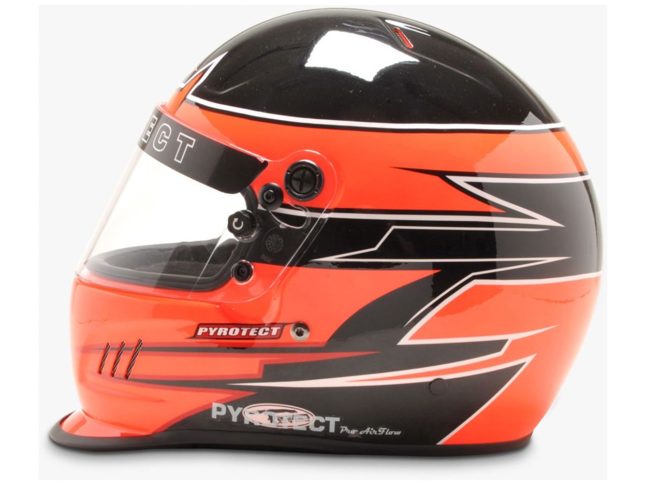 Pyrotect Pro Airflow DB F/F Helmet, SA2015 Rated, L, Black/Orange Rebel Graphic