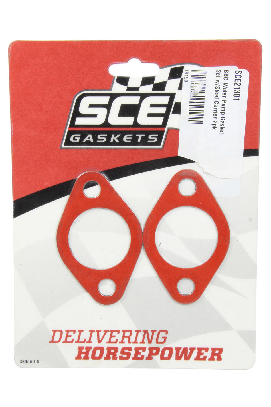 SCE Gaskets BBC Water Pump Gasket Set w/Steel Carrier 2pk SCE21301