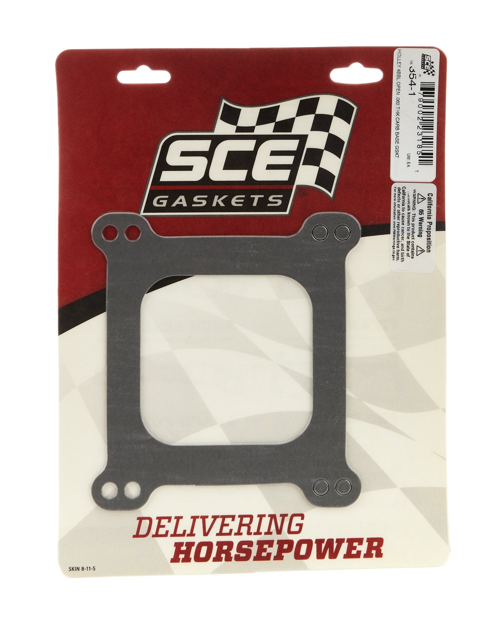 SCE Gaskets Carb Gasket - Holley 4BBL Open .062 Thick SCE354-1