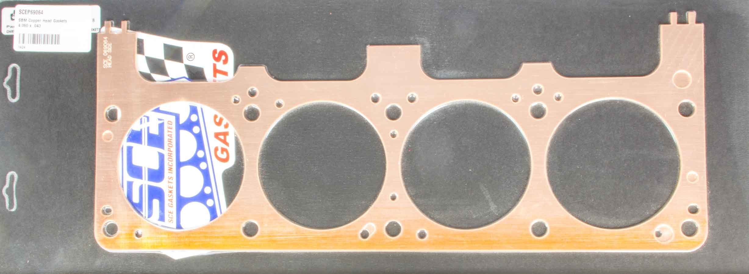 SCE Gaskets SBM Copper Head Gasket LH 4.060 x .043 SCEP690643L