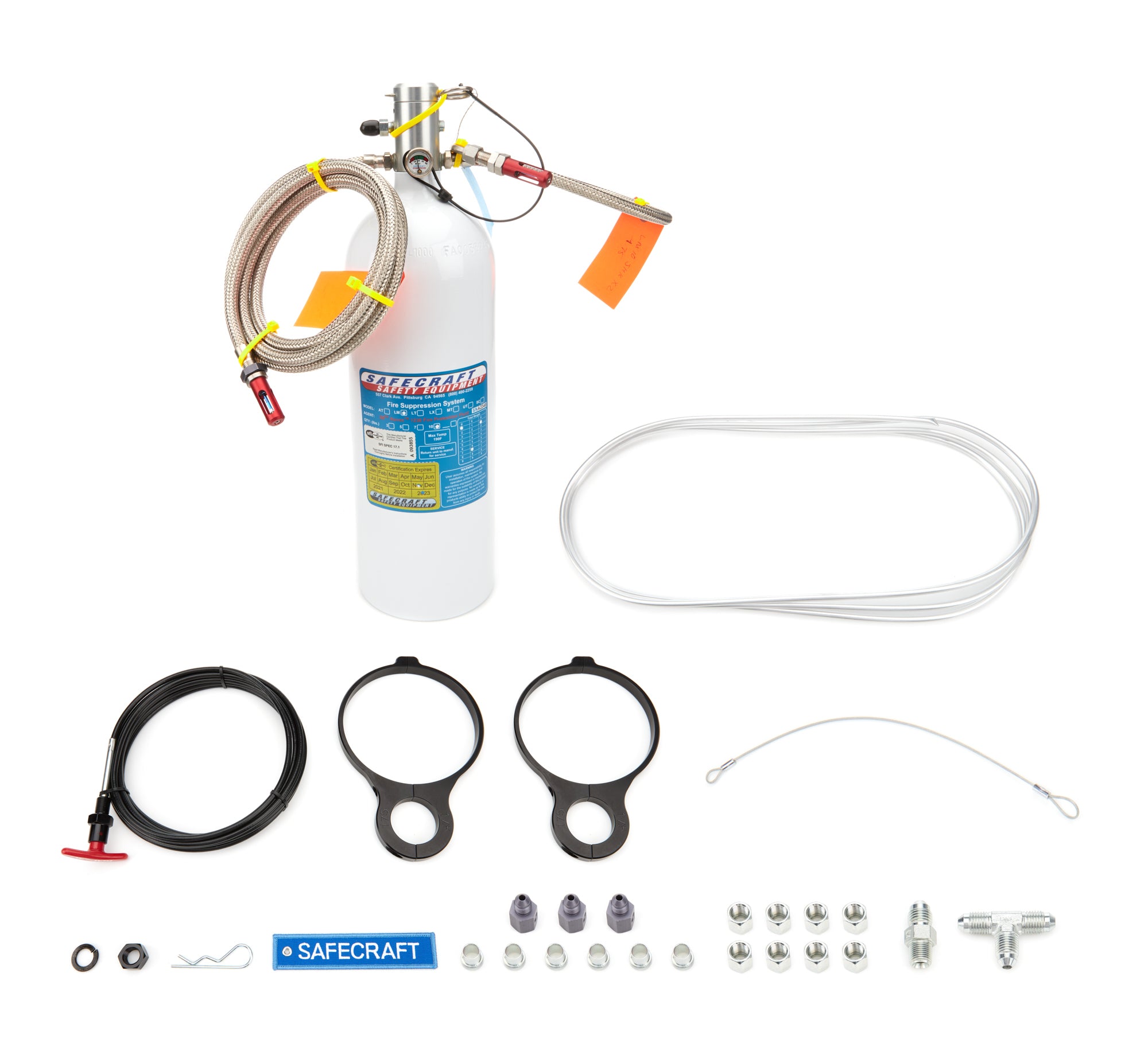 Safecraft Fire System 10lbs LM w/ 1.75in Bracket Auto/Man SFCLM10JHK-175-B