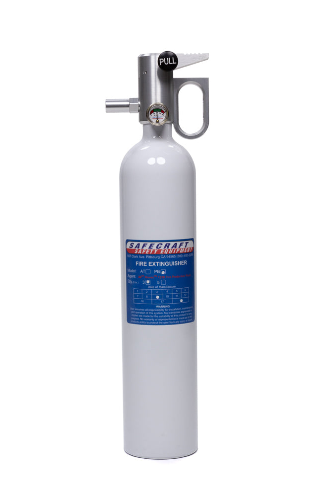 Safecraft Fire Extinguisher 3lb White Novec SFCPB3W