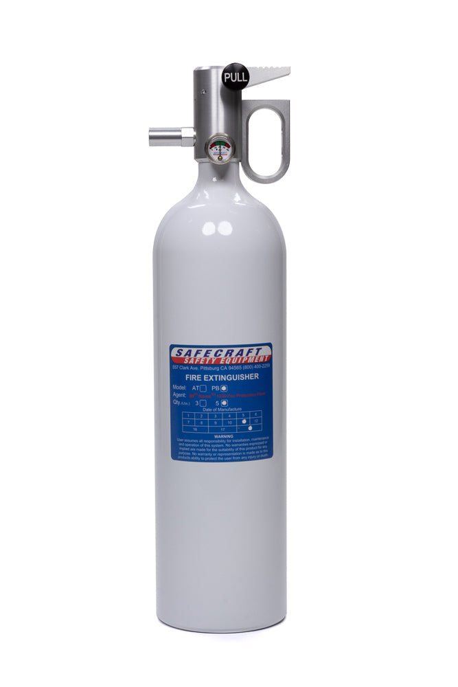 Safecraft Fire Extinguishers 5lb White Novec SFCPB5W