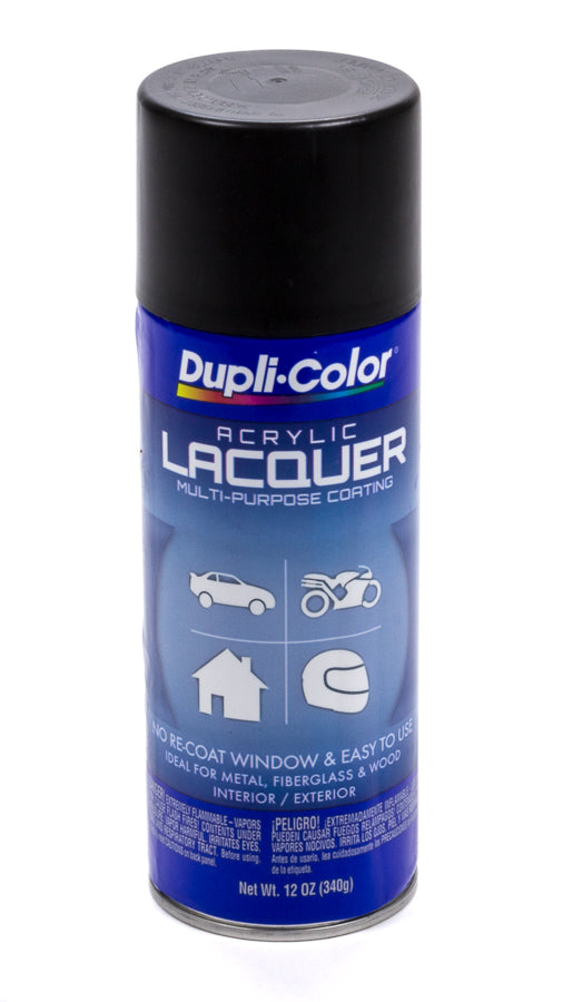 Dupli-Color Semi Gloss Black Lacquer Paint 12oz SHEDAL1608