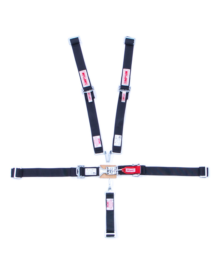 Simpson 5-pt Harness System Jr Wrap Around BK SIM29025BK