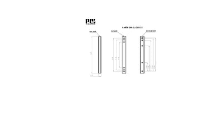 Pro Car Innovations Seat Sliders with 335mm Release Handle and Mounting Hardware