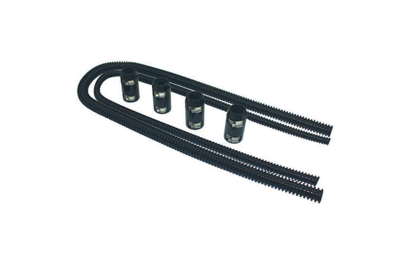 SPC Performance Heater Hose Kit 44in Wi th Aluminum Caps Black SPC6455