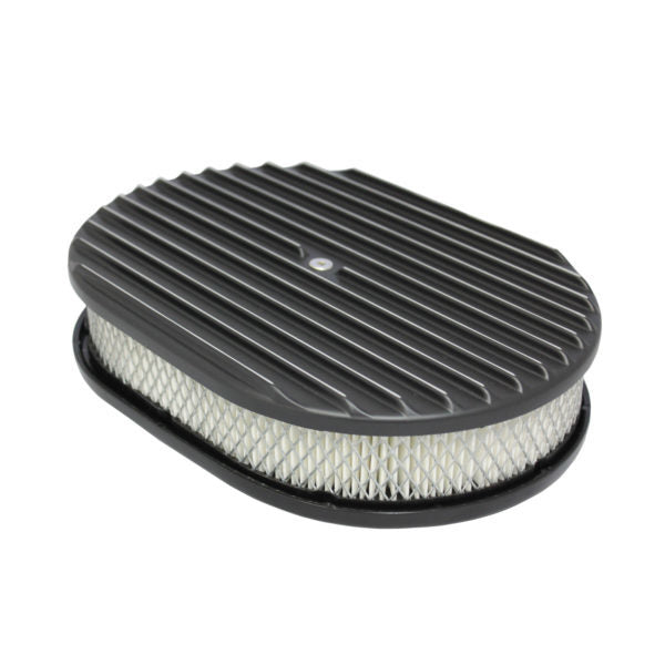 SPC Performance Air Cleaner Kit 12in X 2in Oval Full Finned Top SPC6498BK