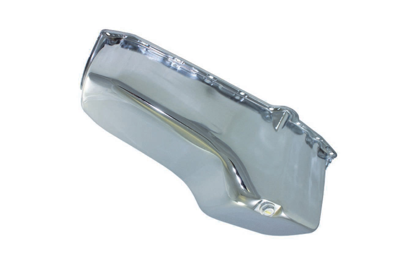 SPC Performance 55-79 SBC Steel Stock Oil Pan Chrome SPC7442