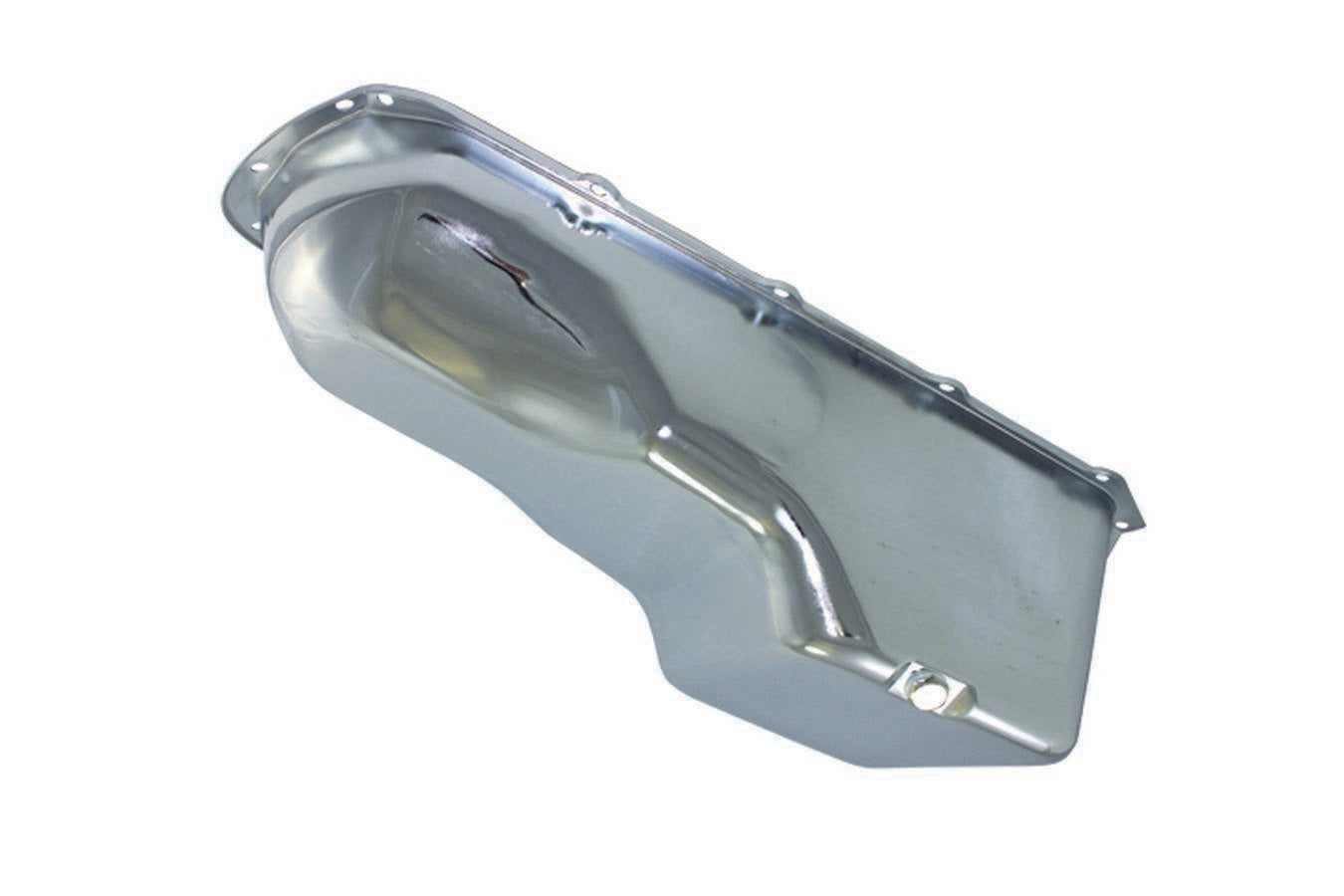 SPC Performance 74-81 Pontiac V8 Steel Stock Oil Pan Chrome SPC7455