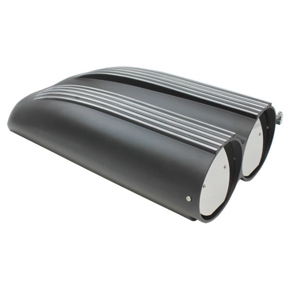 SPC Performance Hood Scoop Dual Finned Black Aluminum SPC8450BK