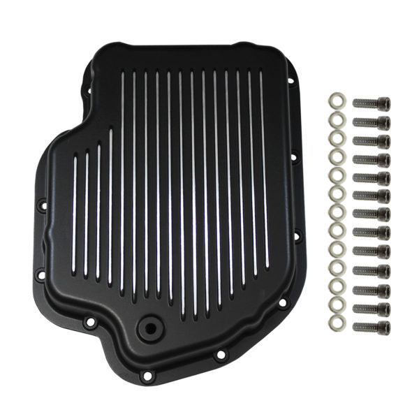 SPC Performance Transmission Pan GM Tur bo 400 Finned with Gaske SPC8593BK