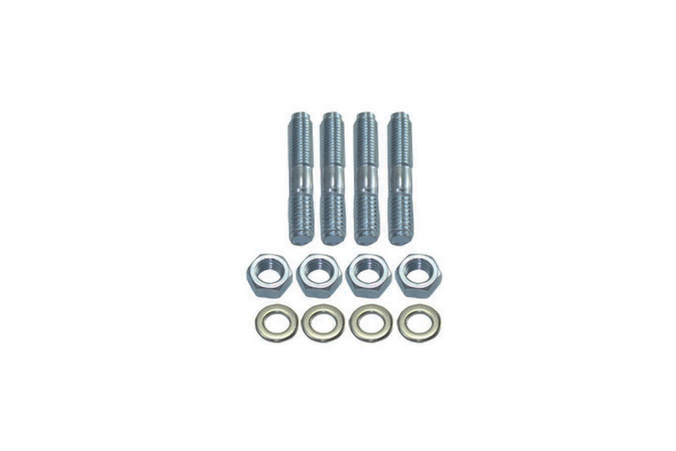 SPC Performance Carb Stud Kit 1-3/8in Lo ng 4pc Set White Zinc SPC9127