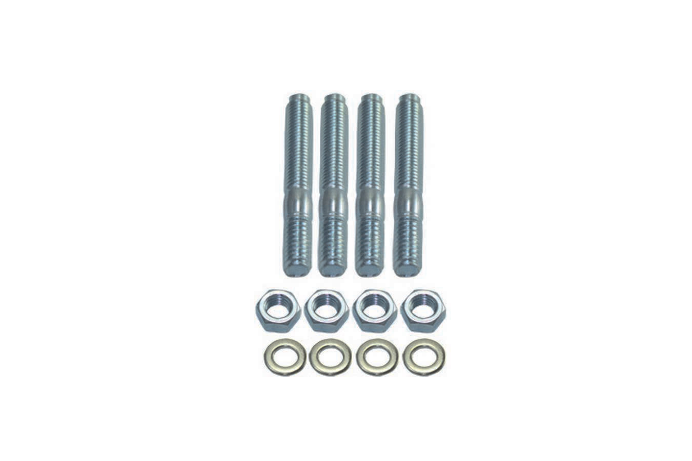 SPC Performance Carb Stud Kit 2in Long 4 pc Set White Zinc Steel SPC9128