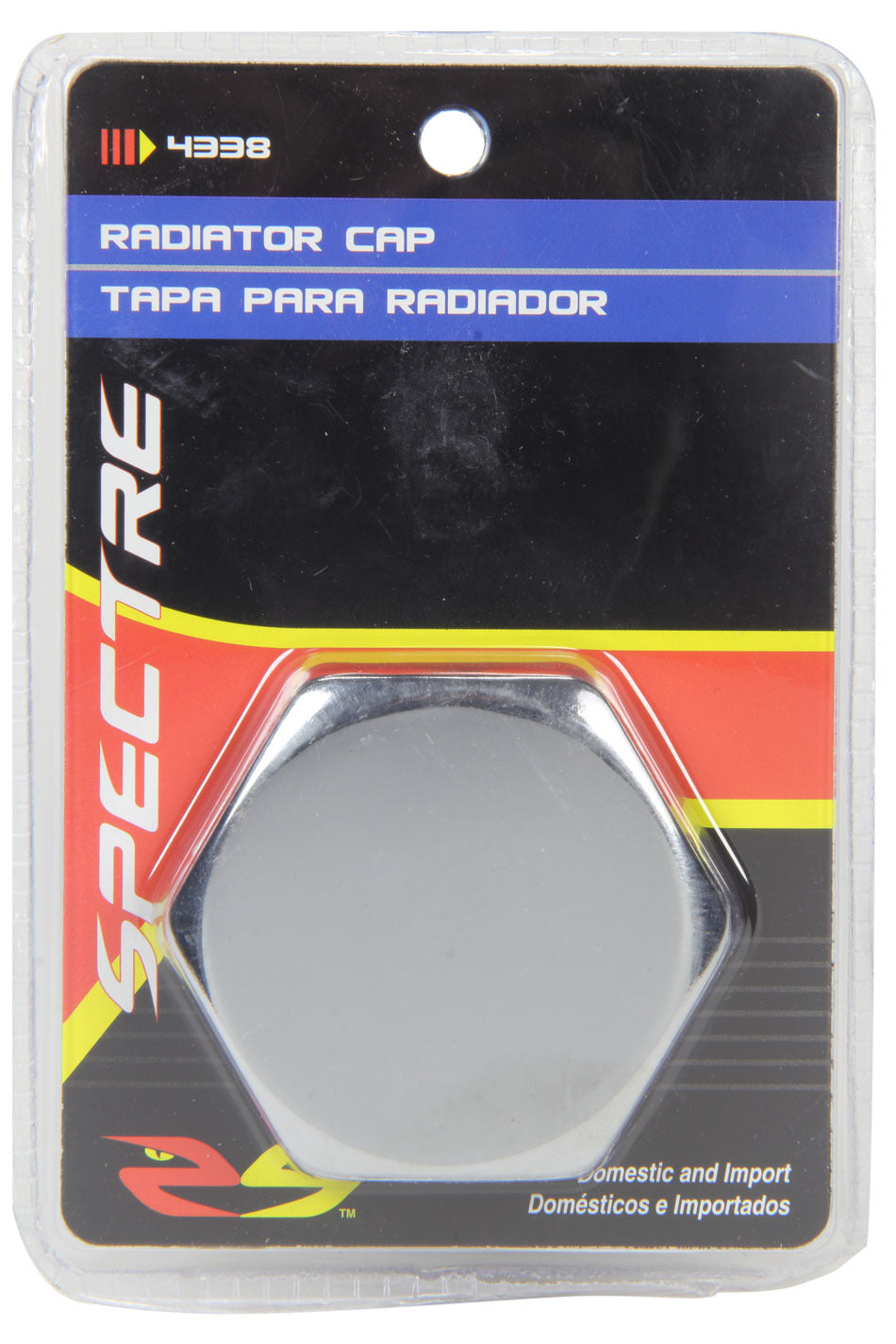 Spectre Hex One-Piece Radiator Cap- Chrome SPE4338