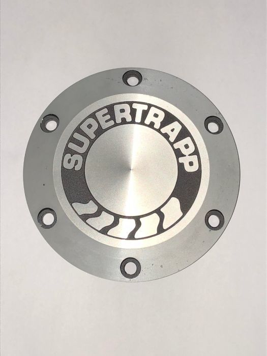 Supertrapp 4in Aluminum End Cap & Shield w/Logo SPR402-3046
