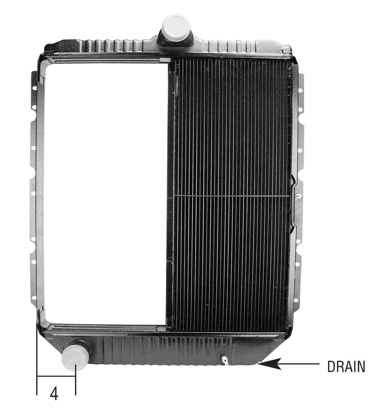 Spectra Premium INDUSTRIAL COMPLETE RADIATOR  top view frsport 2006-3514