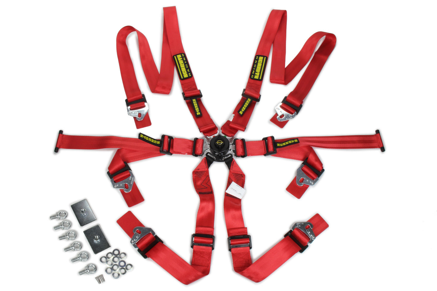 Schroth Racing 6pt Harness System Flexi Red FIA HANS SRBSR94530-2-26