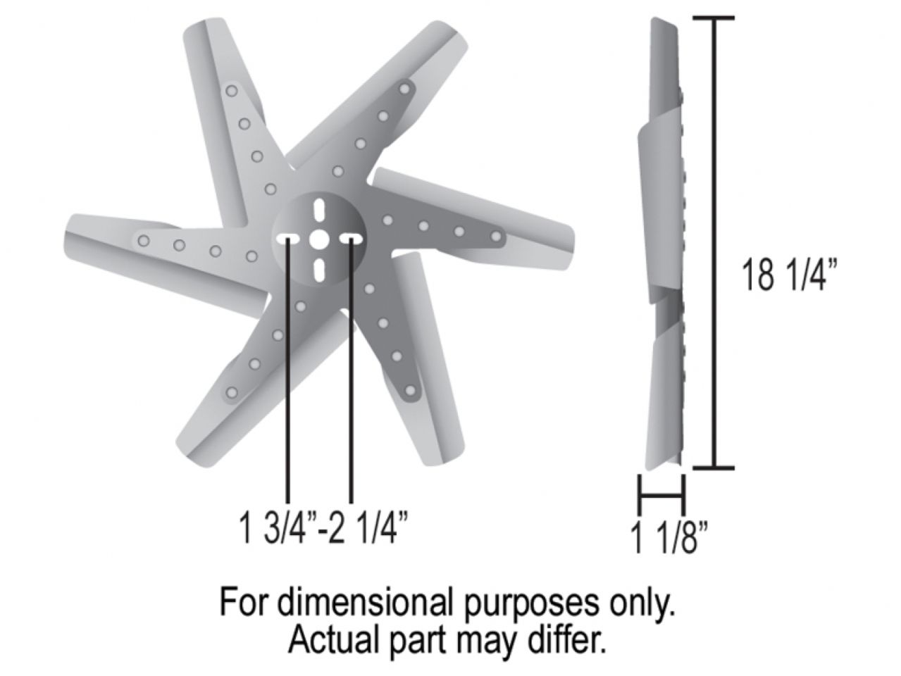 Derale 18 HP Stnless Steel Flex Fan (Chrm Hub)